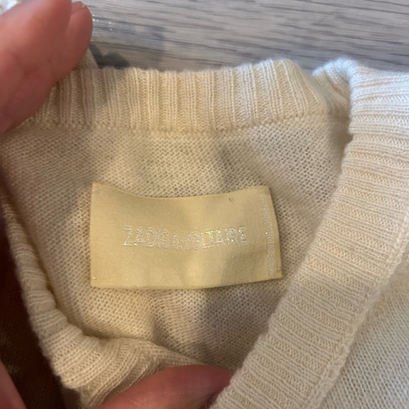 Zadig & Voltaire Gaby Amour Strass Wool & Cashmere-Blend Sweater Women Size S - Picture 4 of 7